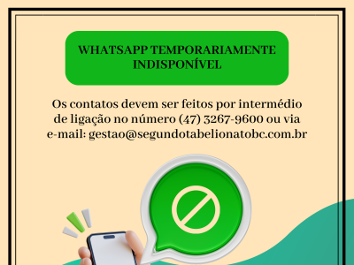 Whatsapp Temporariamente Indisponível